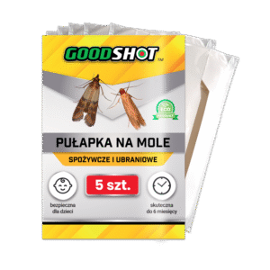 Pułapka na mole spożywcze ubraniowe Lep na mole 2w1 Feromony GOODSHOT 5szt