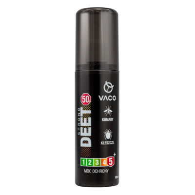 Spray na komary i kleszcze DEET50 z geranolem 80ml - VACO Strong