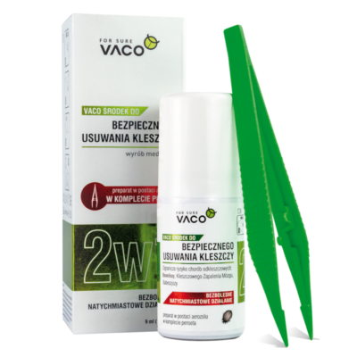 Zestaw do usuwania kleszczy spray z pęsetą 1szt - VACO