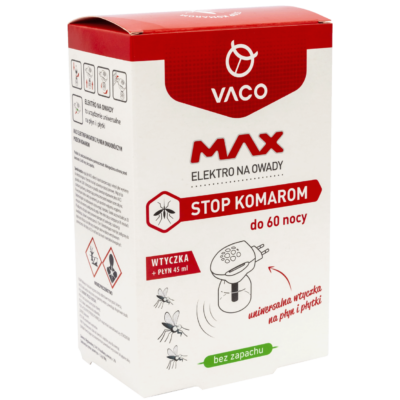 Elektrofumigator na komary z płynem 45ml 60 nocy - VACO Max